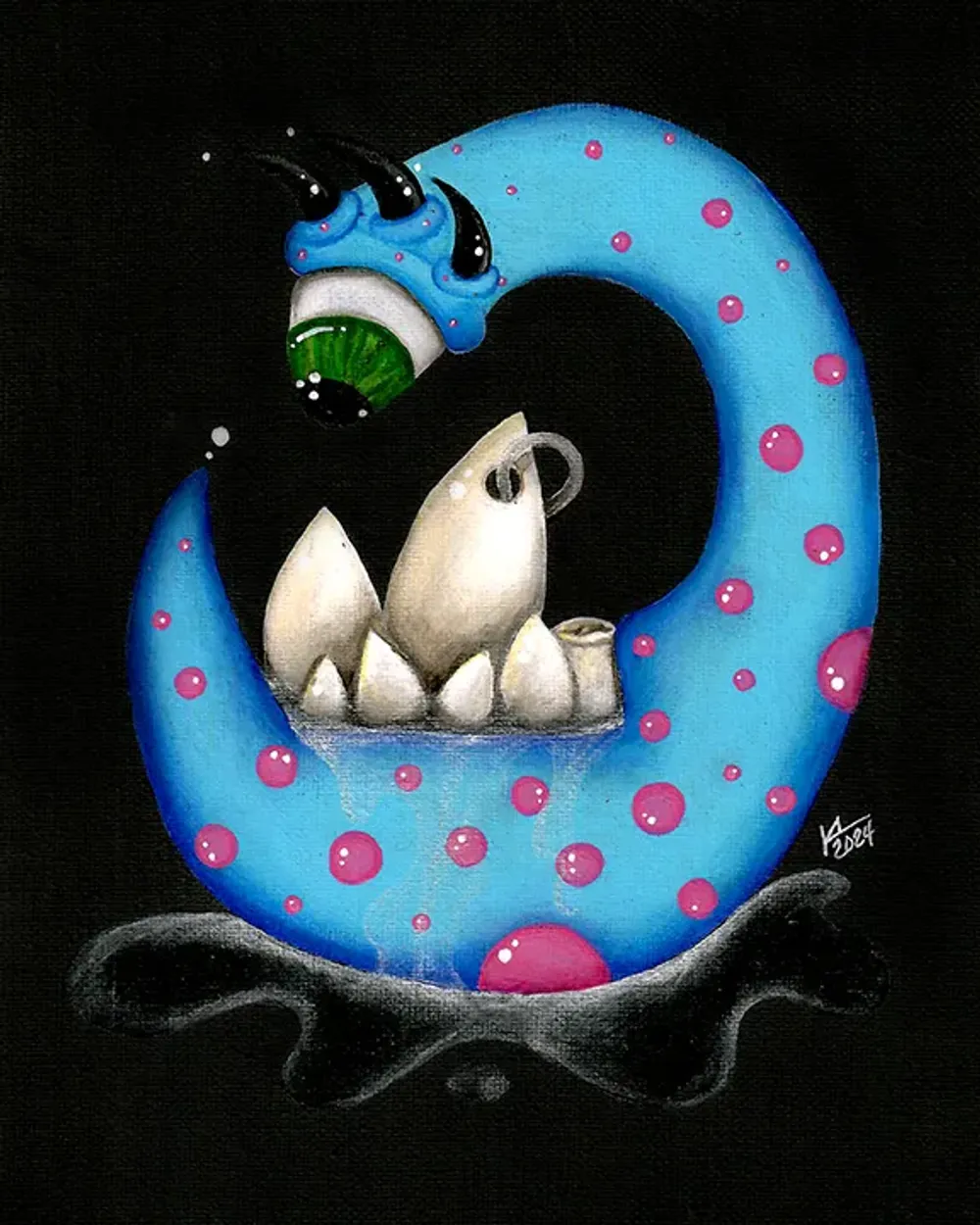 Snaggle Tooth Desire - Painting
